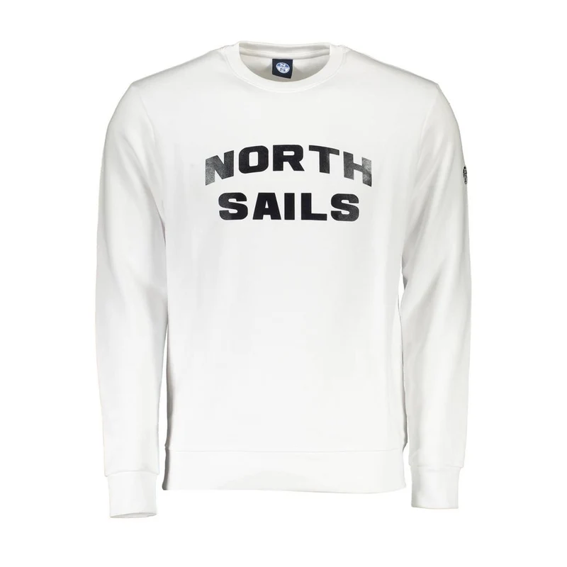 North Sails Bianco Cotton Men Sweatshirt S