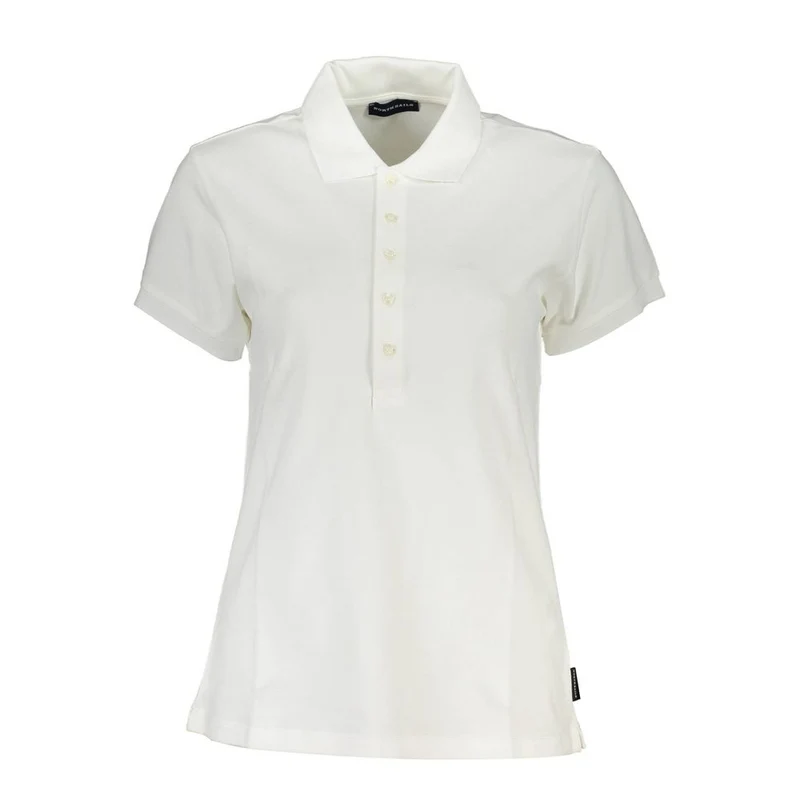 North Sails White Cotton Women Polo XS
