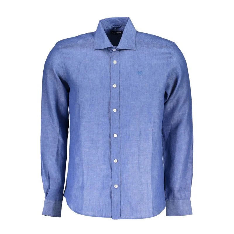 North Sails Blu Linen Men Shirt M