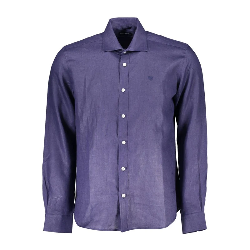 North Sails Blu Linen Men Shirt M