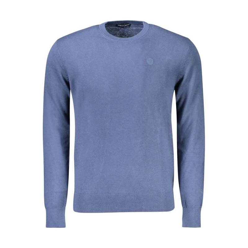 North Sails Blue Cotton Men Sweater XXL