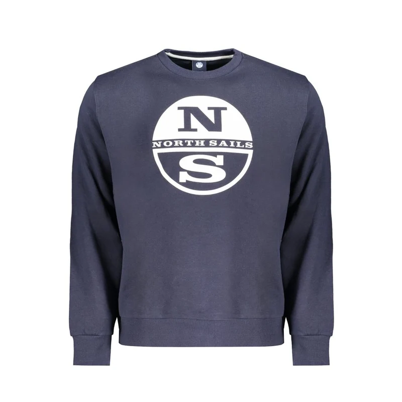 North Sails Blue Cotton Men Sweatshirt M