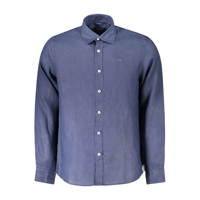 North Sails Blu Linen Men Shirt S