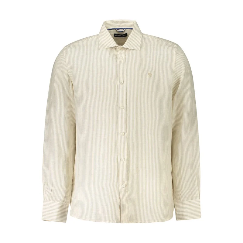 North Sails Beige Linen Men Shirt S