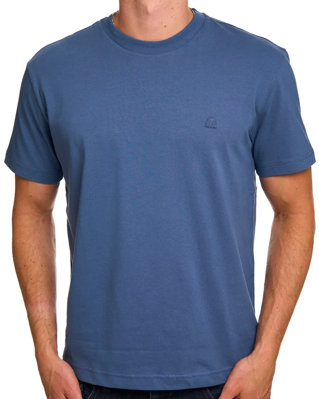 Benetton Small Logo T-shirt Tonal Petrol Blue 2XL