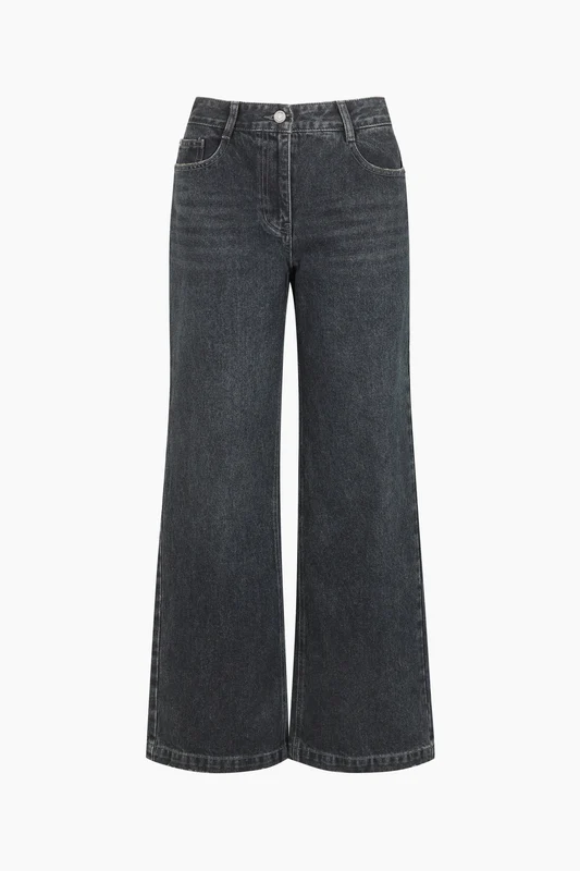 Jeans scuro a palazzo 44