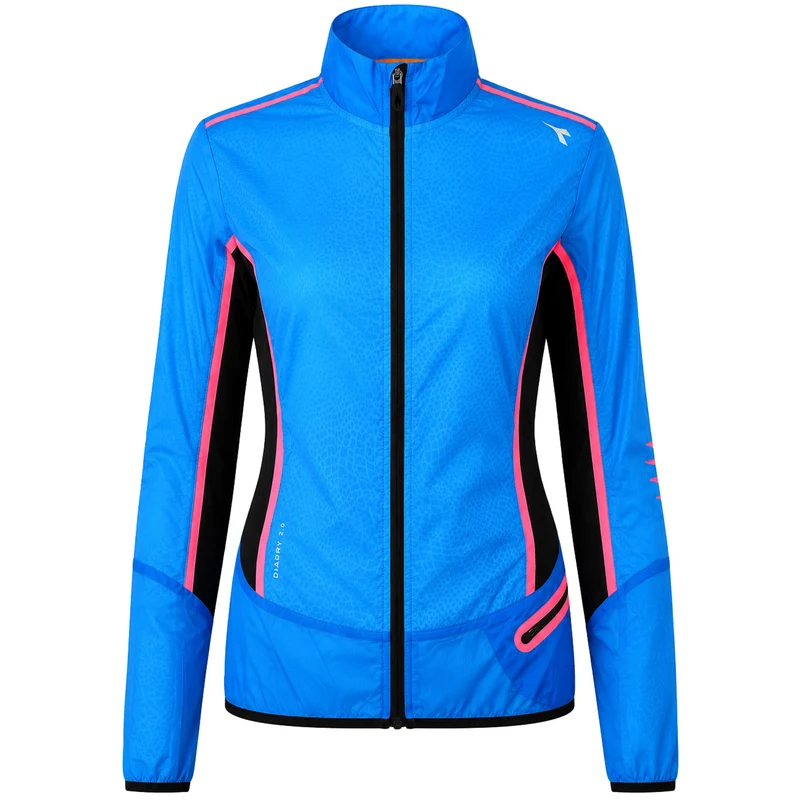 Diadora Logo Womens Blue Windbreaker Jacket XL