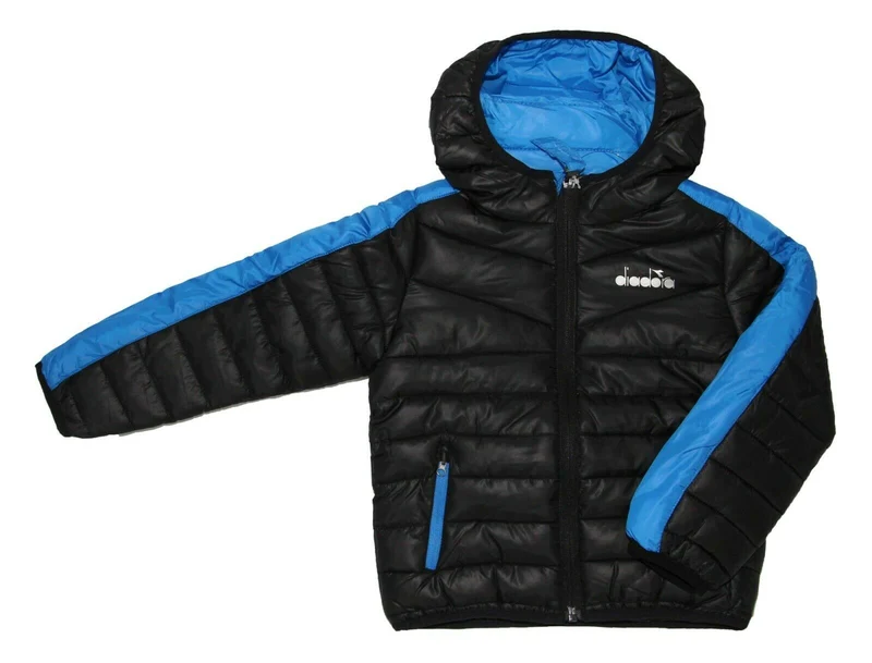 Diadora Kids Black/Blue Jacket 4Y