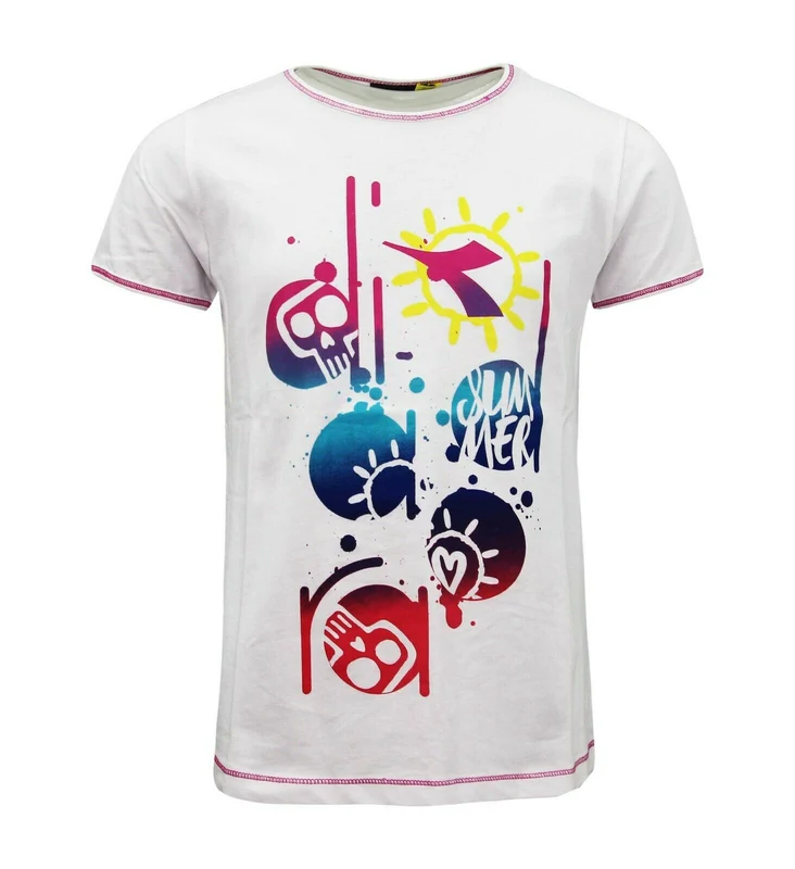 Diadora Graphic Kids White T-Shirt S