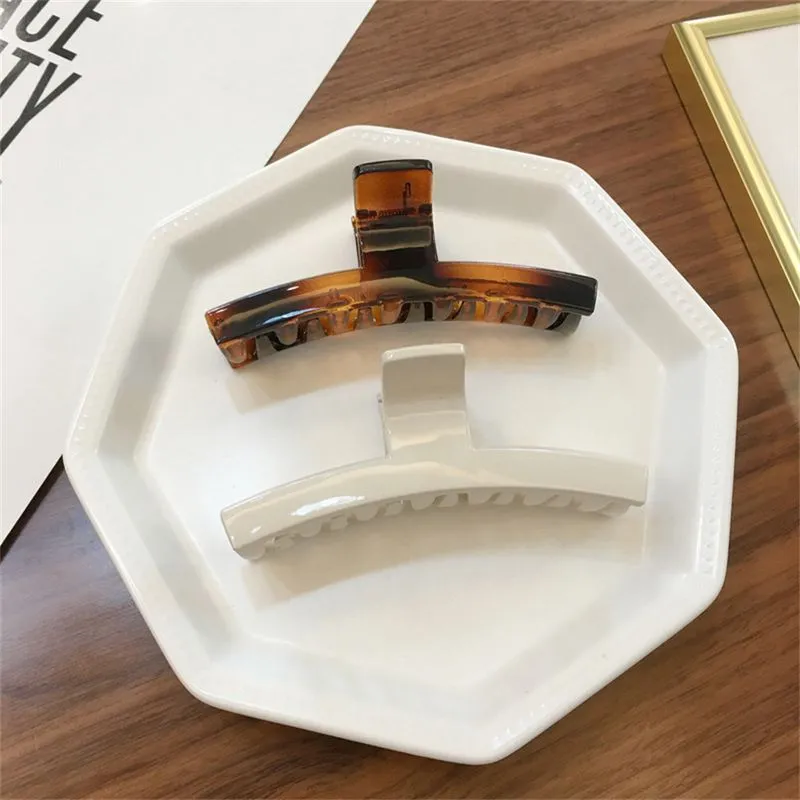 2pcs Acetic Acid Plate Hair Clip, Fashionable Simple Low-key