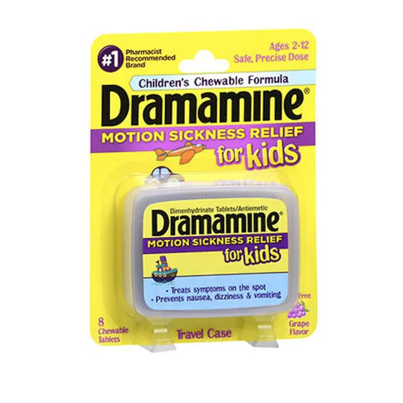 Dramamine Motion Sickness Relief For Kids 8 Tabs By Med