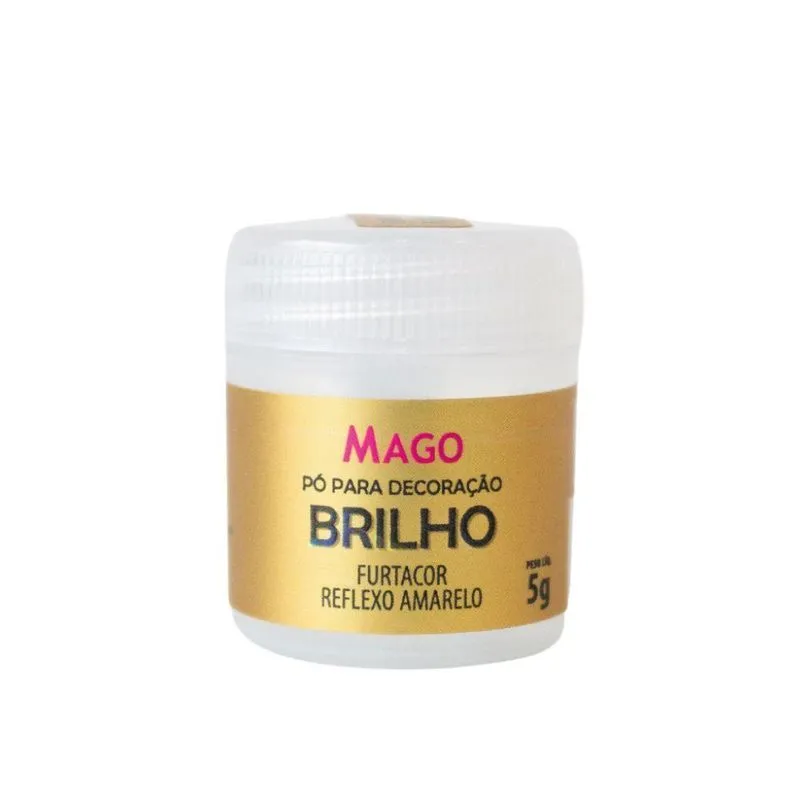 Pó Para Decoração Brilho Furtacor Reflexo Amarelo