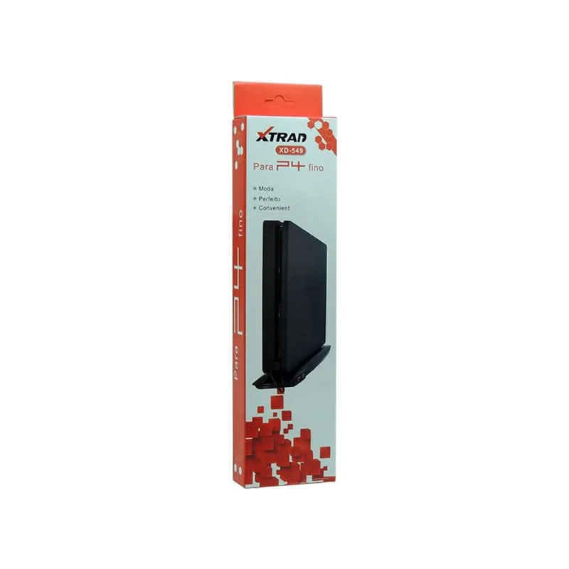 SUPORTE DE PLASTICO PARA PS4 Cooler Para PS4 Slim Com 2 Portas USB XD-549 - Xtrad