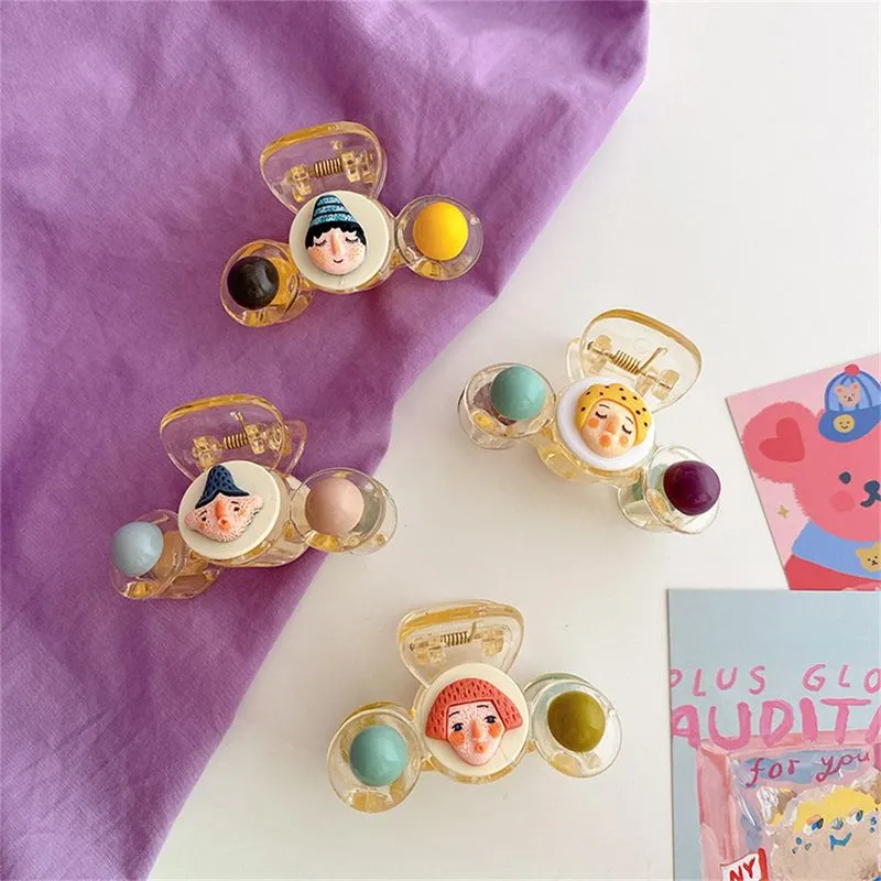4pcs Acetic Acid Sheet Hair Clip, Simple Fashion Simple