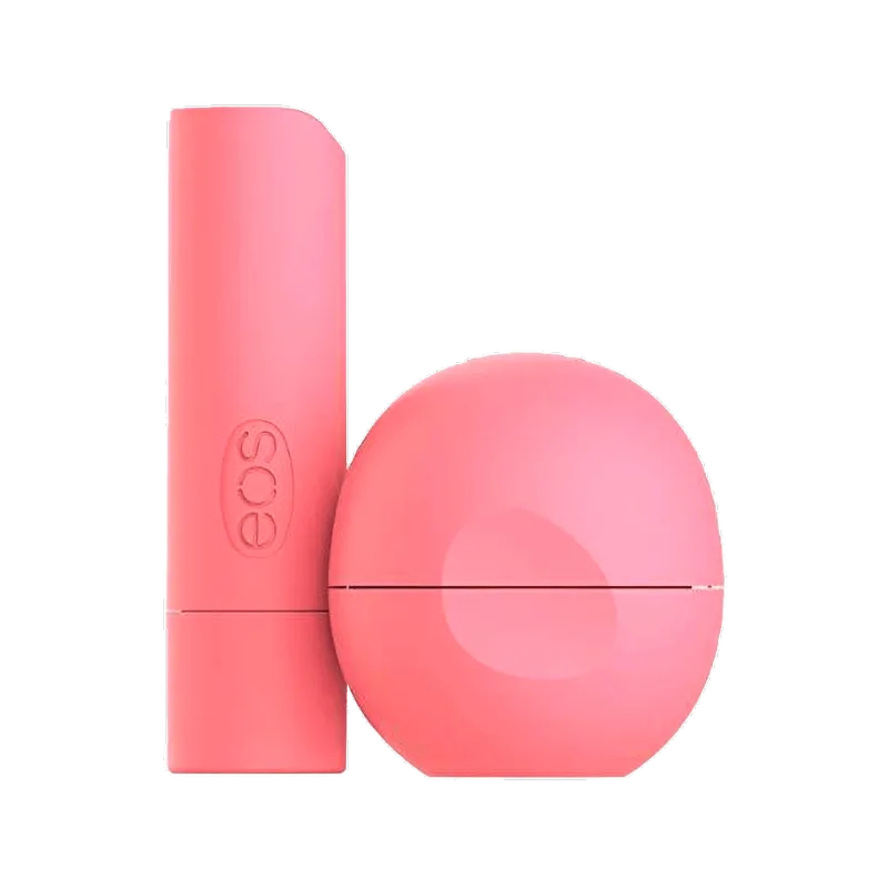 Kit EOS Lip Balm - Stick Strawberry Sorbet 4g + Sphere Strawberry Sorbet 7g