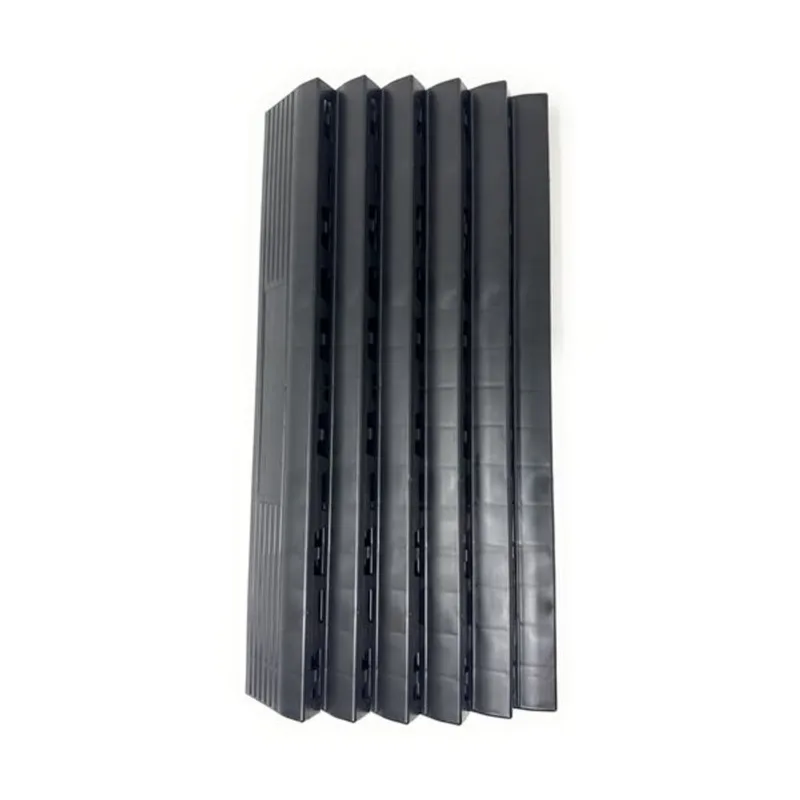 CarTrax FX 6-Piece 15.75 x 2.36-in Black Ribbed Male/Pegged Garage Edge Tile