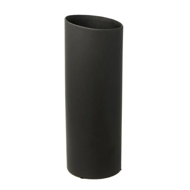 Vaso Cerâmica Decorativo Preto Estilo Tubo Corte Diagonal 35cm Flores Arranjos Flor Artificial Objeto Decoração Casa Jardim Sala Escritório Hall Cozinha Design Moderno Elegante