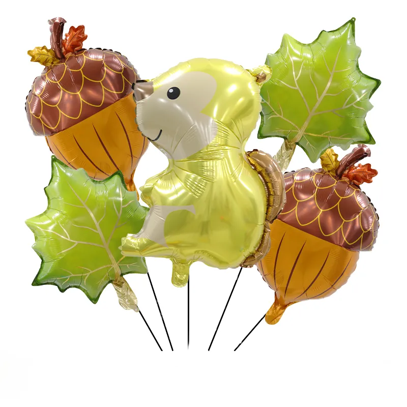 Balão Principal Do Esquilo De Abóbora De Ação De Graças, Alumínio Do Shopping