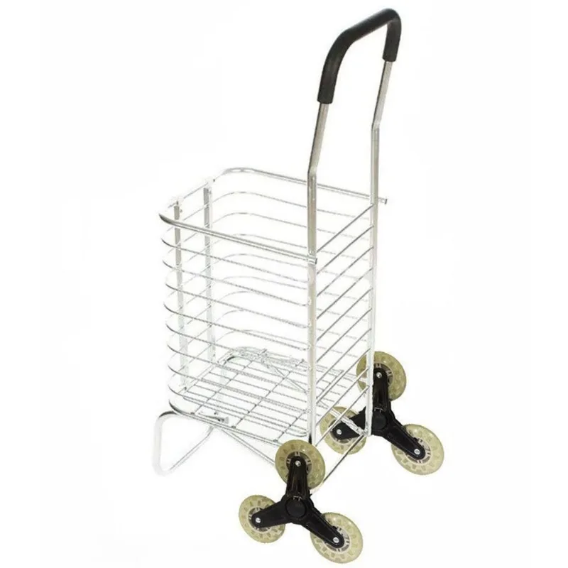 Carrinho De Aluminio Com 6 Rodas Dobravel Compras