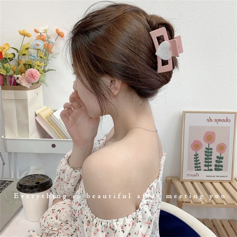 2pcs Resin Hair Clip, High Vintage Girl Cute Hair Clip