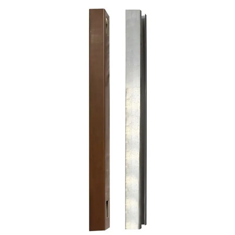 everhome 8-ft Brown Mangrove Woodgrain Vinyl Fence Post with Aluminum Insert