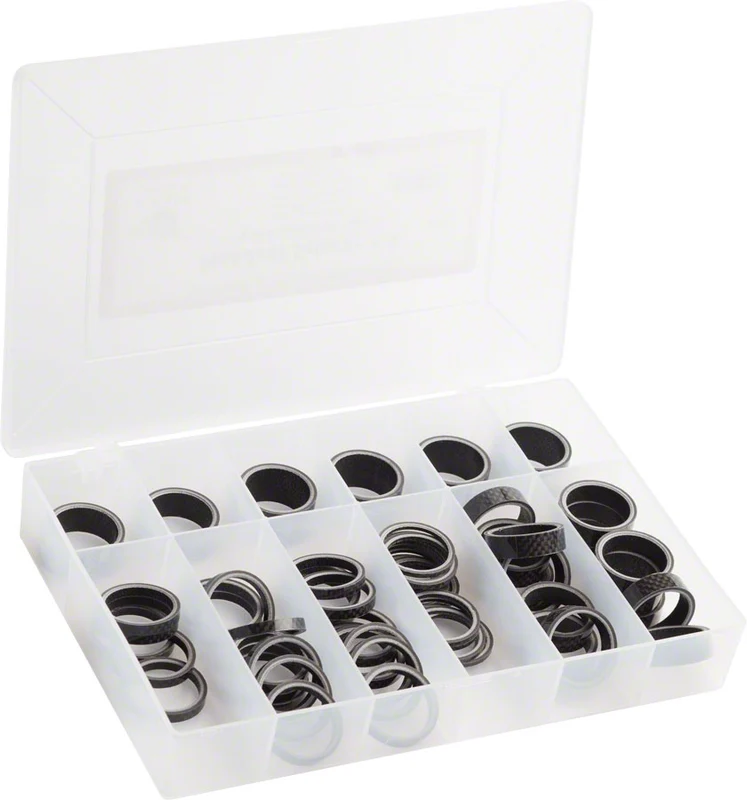 Wheels Manufacturing Kits Carbon Fiber 1 1/8" Spacer Kit 62 Pieces