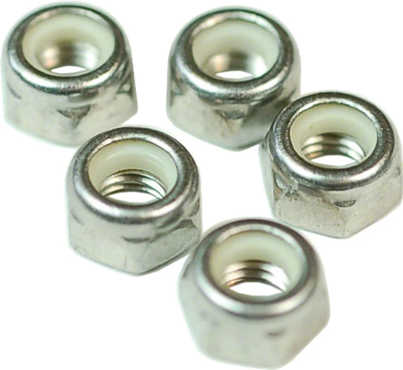 Wheels Manufacturing Nuts M5 Nylock Hex Nut Stainless Steel Bottle/100