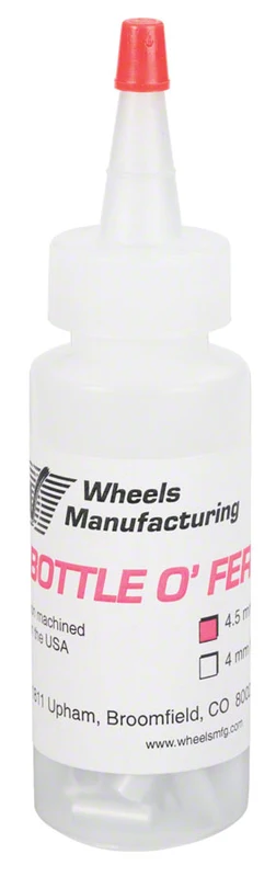 Wheels Manufacturing Housing End Caps Aluminum Caps 4.5mm ID Silver Bottle of 25