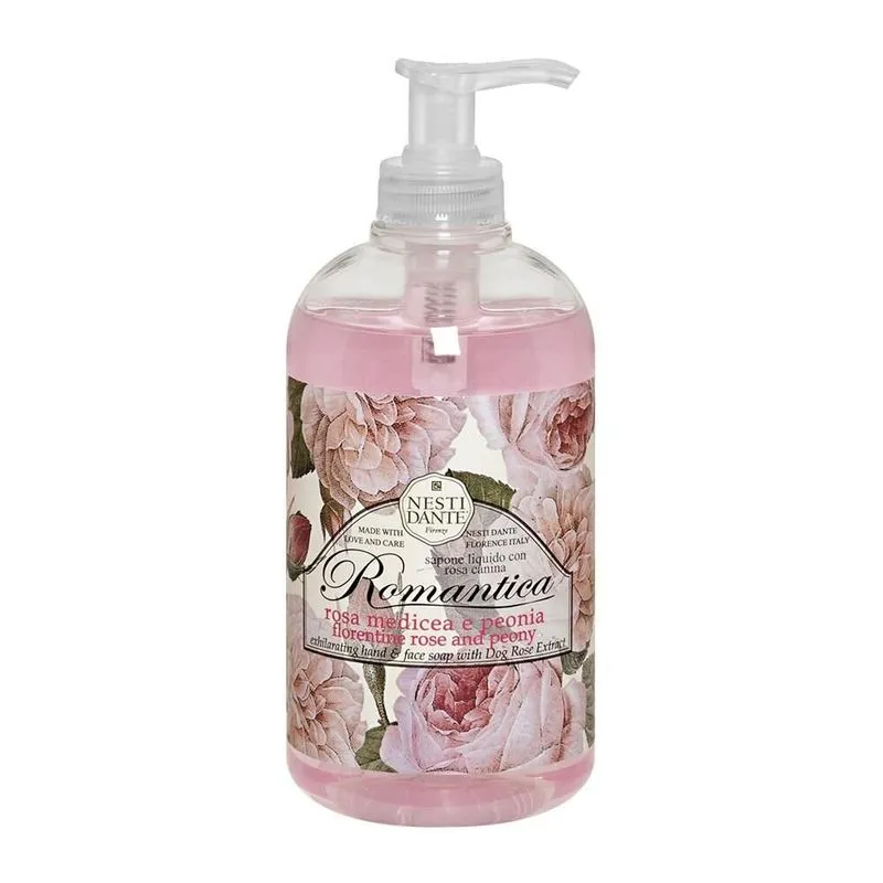 Sabonete Líquido NESTI DANTE Romantica Rosa Medicea e Peonia 500ml