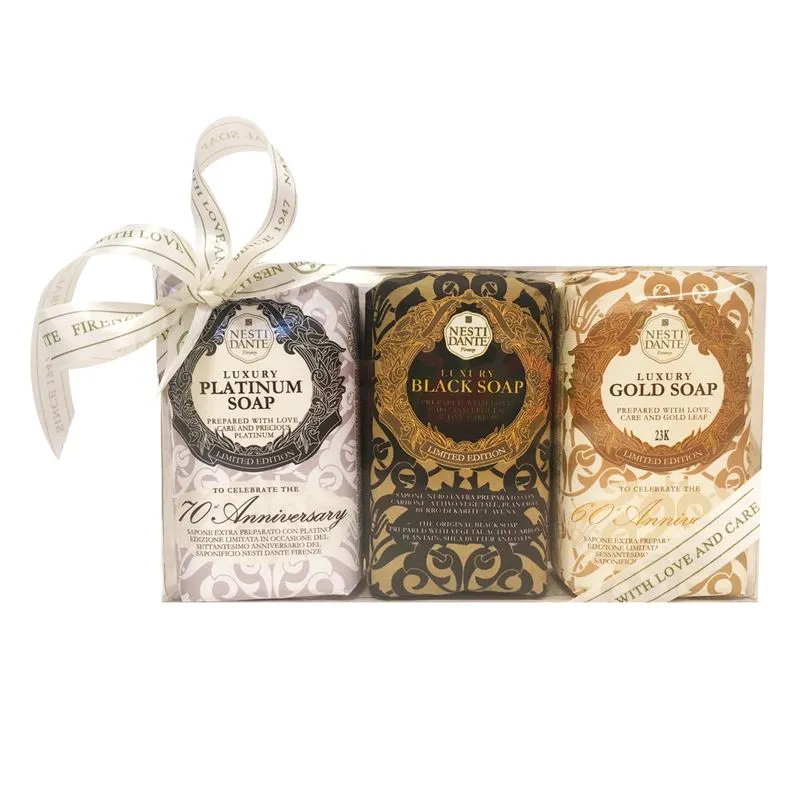 Nesti Dante Luxury Gold Platinum Black Kit - Sabonetes em Barra Kit
