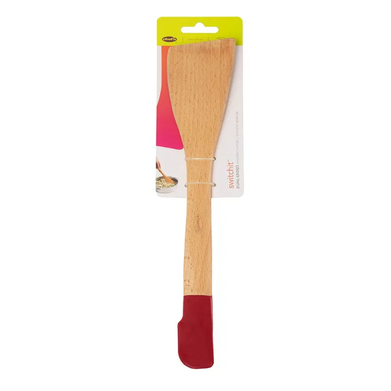 Espátula Ponta Dupla Madeira e Silicone Ecológica Chef'n