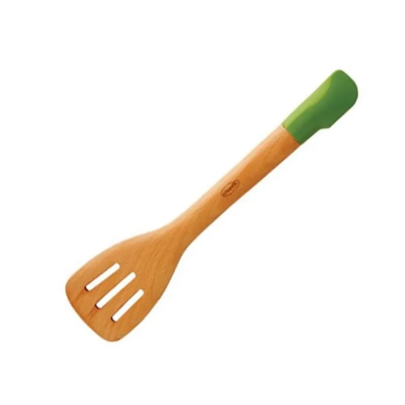 Espátula Bambu Vazada Ponta Dupla em Silicone Verde Chef'n