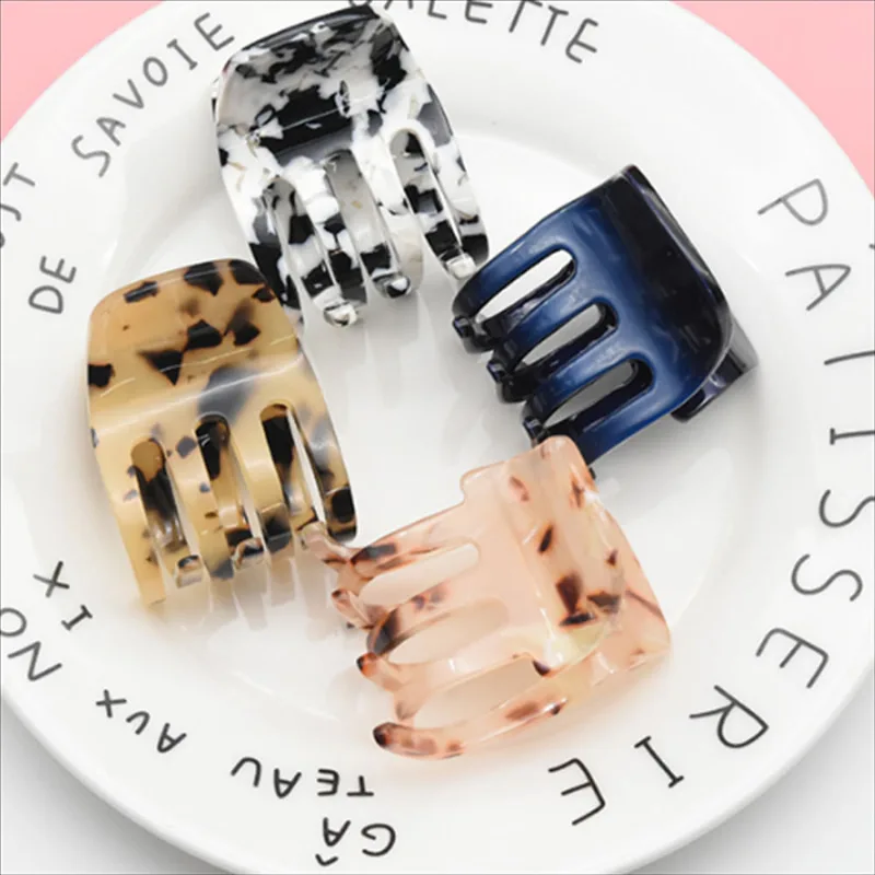 Clipe De Cabelo De Folha De Acetato De 4pcs, Clássico Doce E Luxuoso