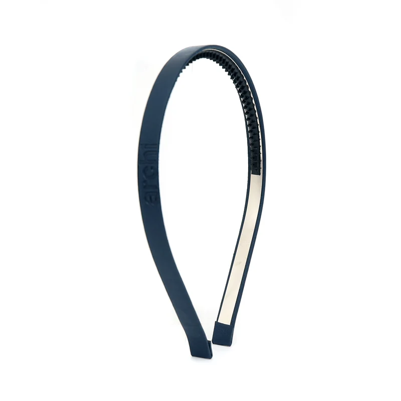 ARCHI NAVY LEATHER EMBOSSED HEADBAND [FINAL SALE] OS