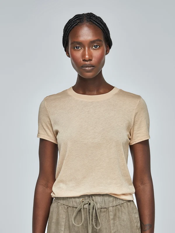 Supima Cotton Perfect Tee - Oat Milk OAT MILK / M/2