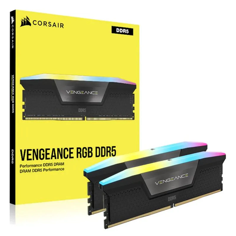 Kit De Memória Para Pc Corsair Vengeance Rgb 64gb (2x32gb) 7200mhz Ddr5 - 6798