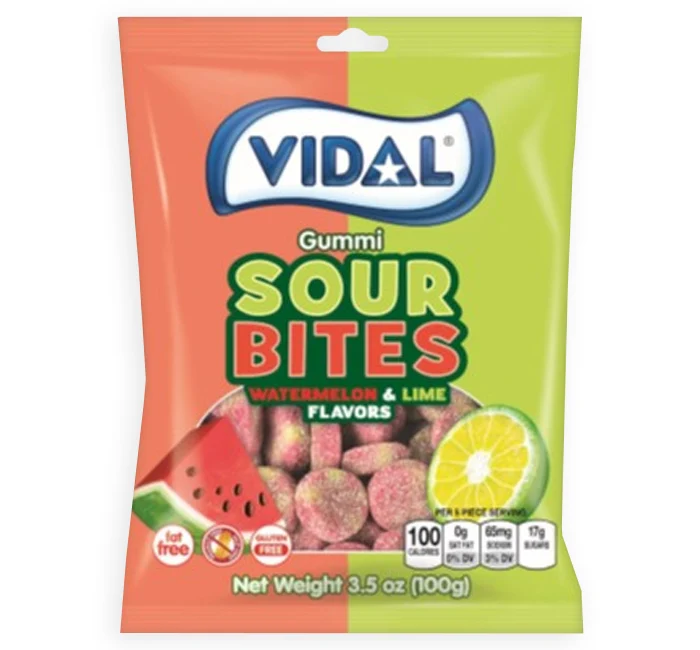 Vidal Gummi Sour Bites Watermelon & Lime 13.5oz