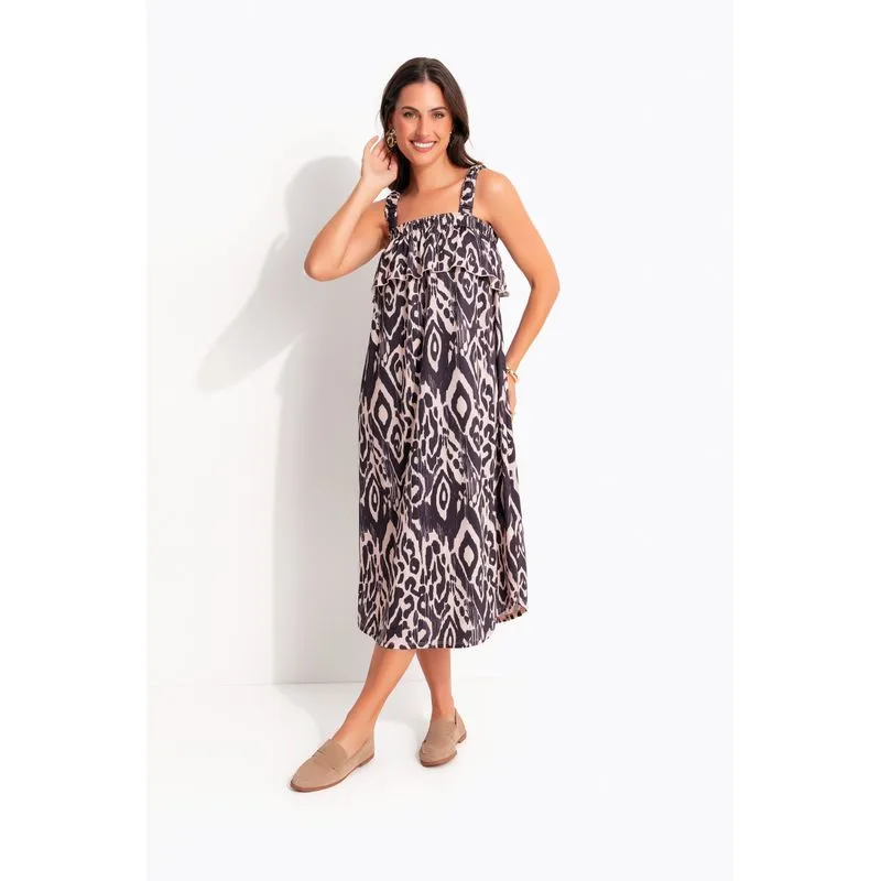 Vestido em Malha Fria Marrom M