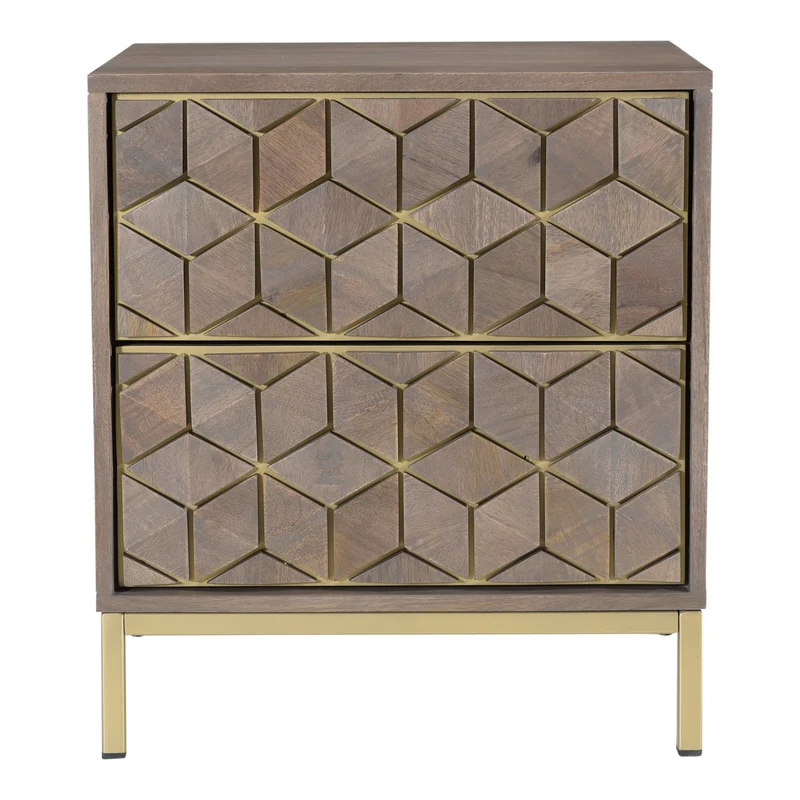 Moe's Home Collection - Corolla Nightstand - RP-1017-29 Grey / 29" X 28" X 32"