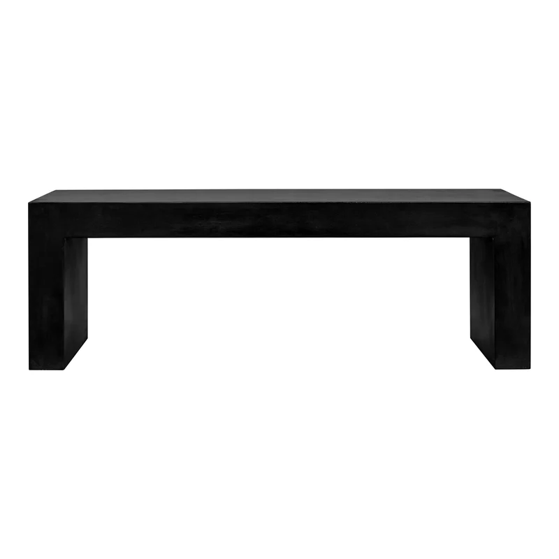 Moe's Home Collection - Lazarus Outdoor Bench Black - BQ-1005-02 Black / 34.25" X 34.75" X 29"