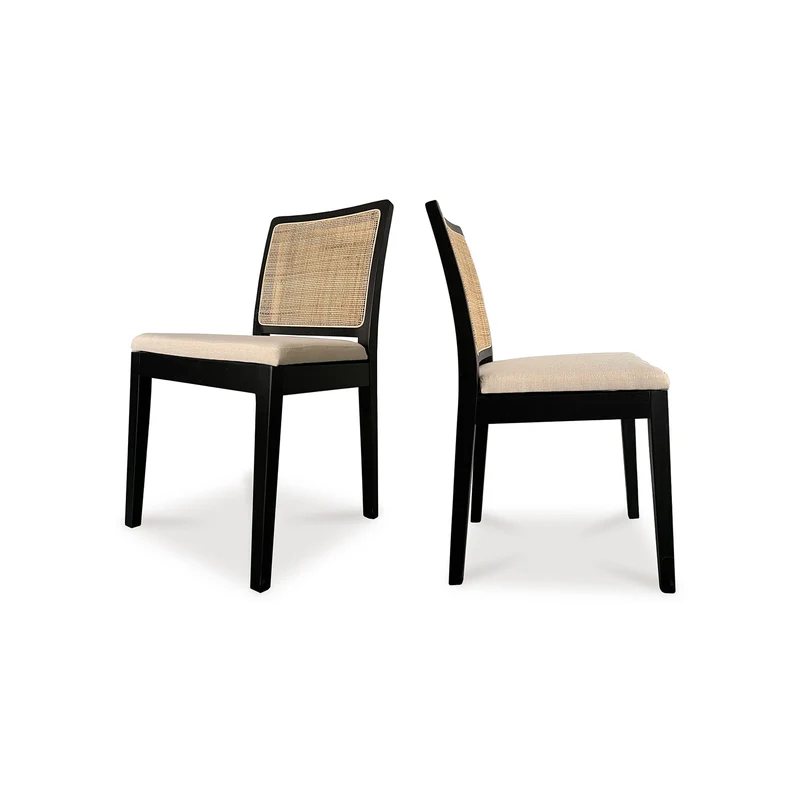 Moe's Home Collection - Orville Dining Chair Black-Set Of Two - FG-1023-02 Black / 75" X 14" X 18.25"