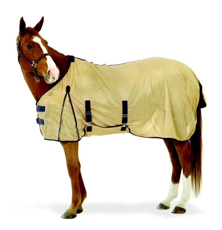 Equi Essentials Softmesh Fly Sheet Tan Navy / 69