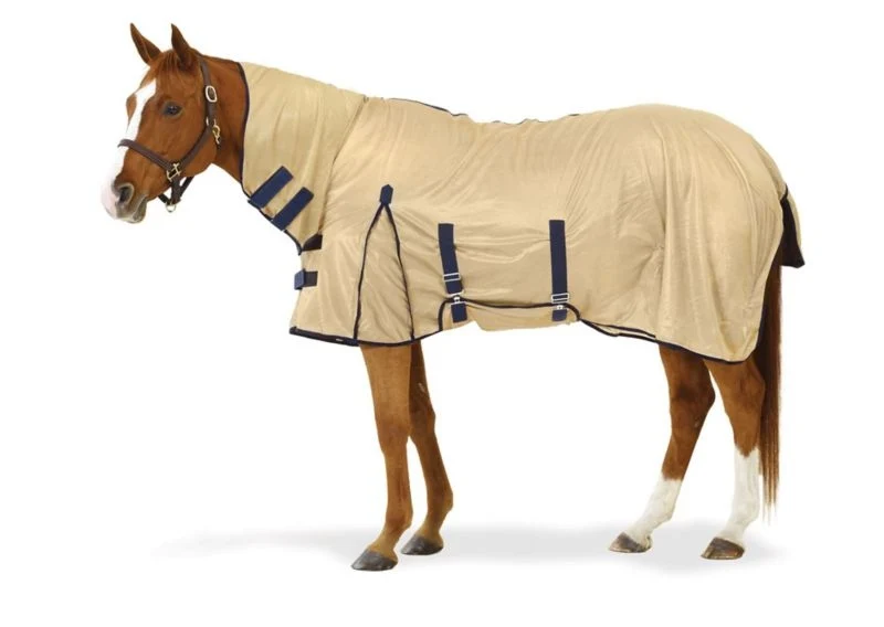 Equi-Essentials Softmesh Combo Fly Sheet Tan Navy / 69