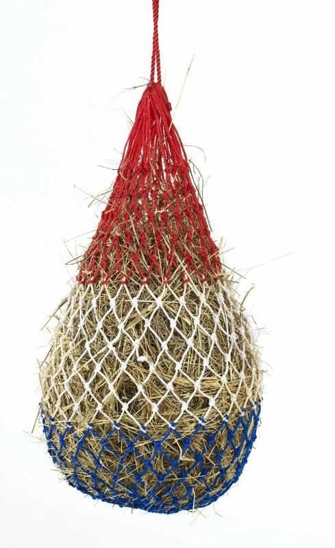Equiessentials Premium 4 Flake Poly Hay Net Red White Blue