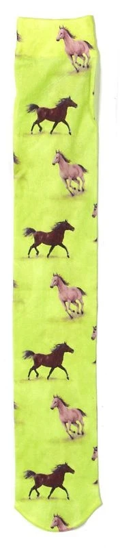 Ovation Ladies Zocks Boot Socks 9-11 Midnite Lace 1958 Lime Horses / Ladies 9-11