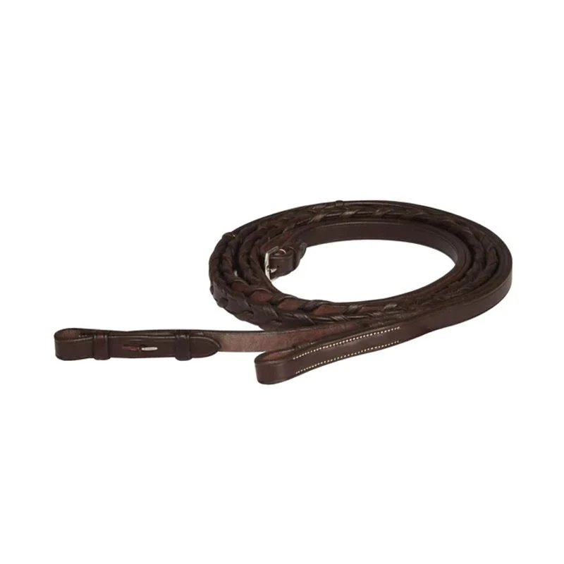 Ovation Plain Lace Reins 5/8 Brown Brown / 5/8"