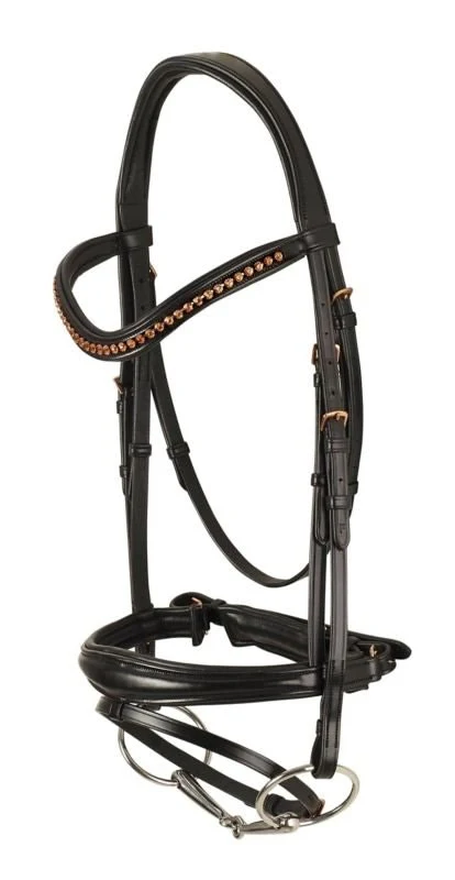 Ovation Munich Anatomic Dressage Bridle Black / Oversize