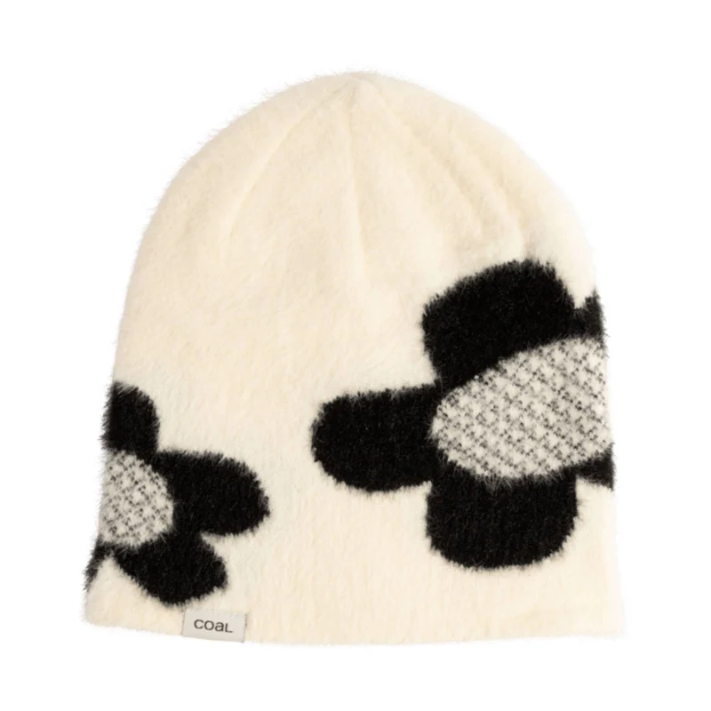 Coal Pearl Skull Adult Beanie Bone Floral / One Size