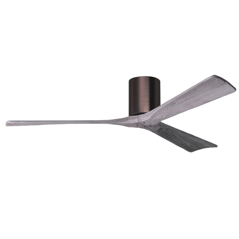 Matthews Irene 3H Indoor Hugger Ceiling Fan DC Brushed Bronze / Barn Wood Tone / 60 in