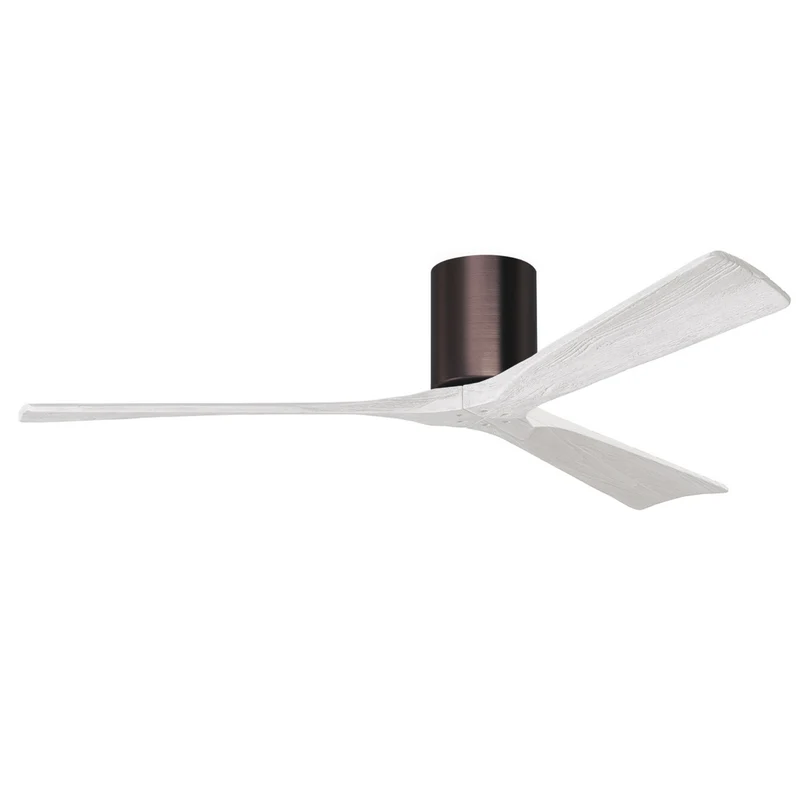 Matthews Irene 3H Indoor Hugger Ceiling Fan DC Brushed Bronze / Matte White / 60 in